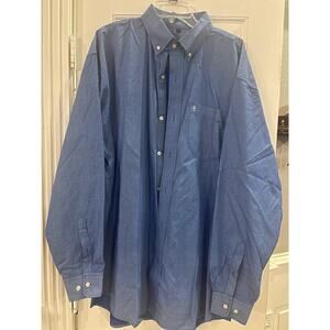 Rafter C Shirt Men XXL Blue Geometric Western Long Sleeve Button Cowboy Concert